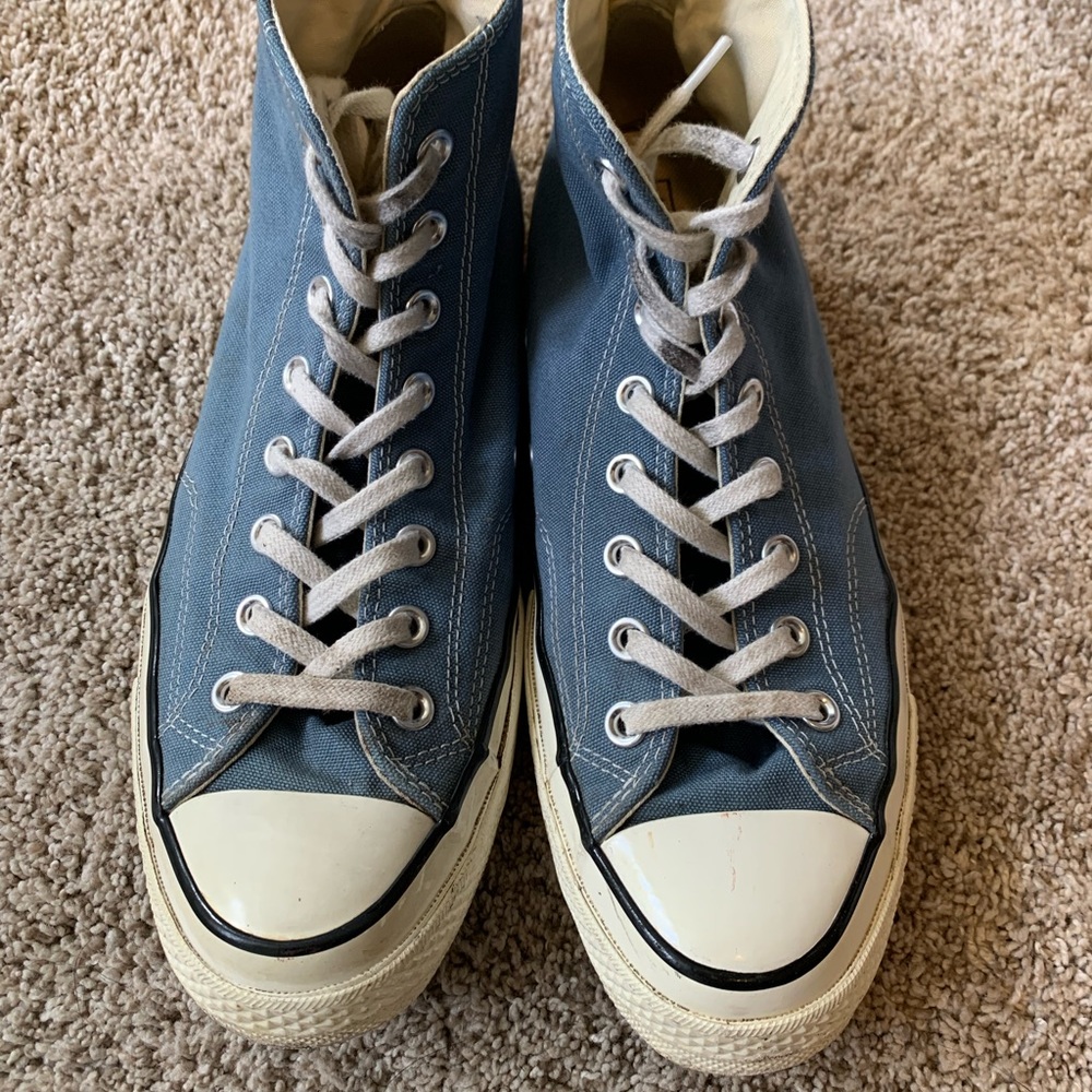 Converse CTAS 70 Hi Blue Coast Egret Black Sz 9